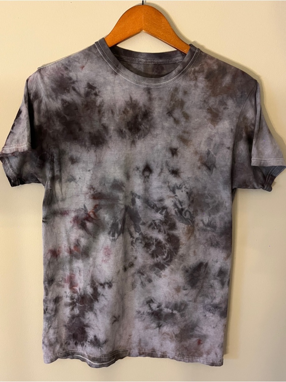 Beach coastal sheer sexy Tie-Dye Short Sleeve Tee - Gray